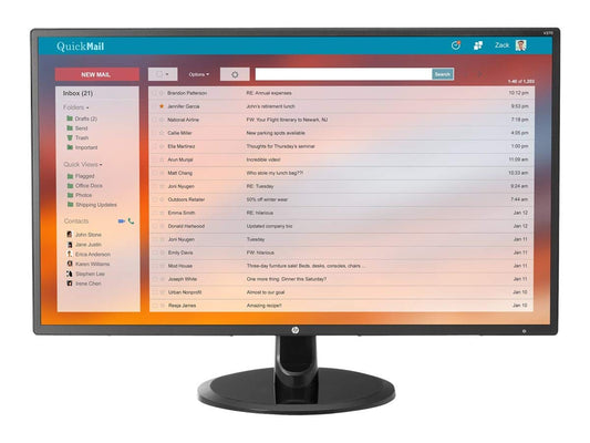 HP LED-Backlit LCD Monitor 27" Black (2KZ35A6#ABA)