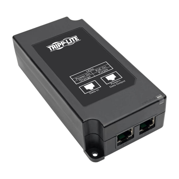 Tripp Lite Gigabit PoE-Plus Midspan Active Injector - IEEE 802.3at / 802.3af, 30W, 1 Port, Power Over Ethernet