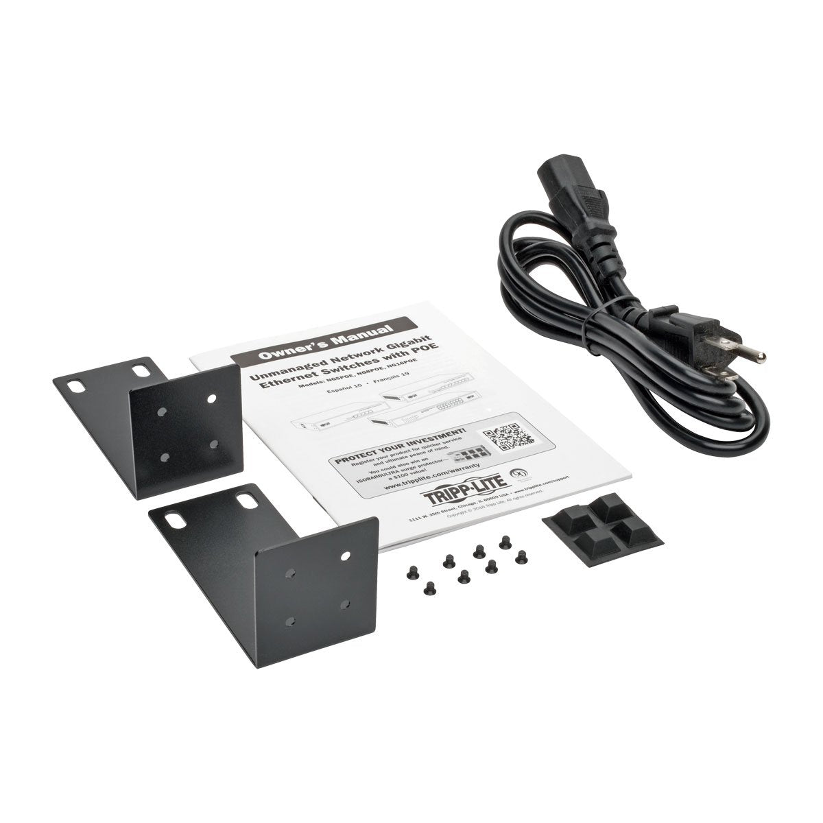 Tripp Lite 5-Port Gigabit Ethernet Switch Rackmount with PoE Metal 1U 10/100/1000Mbps (NG5POE)