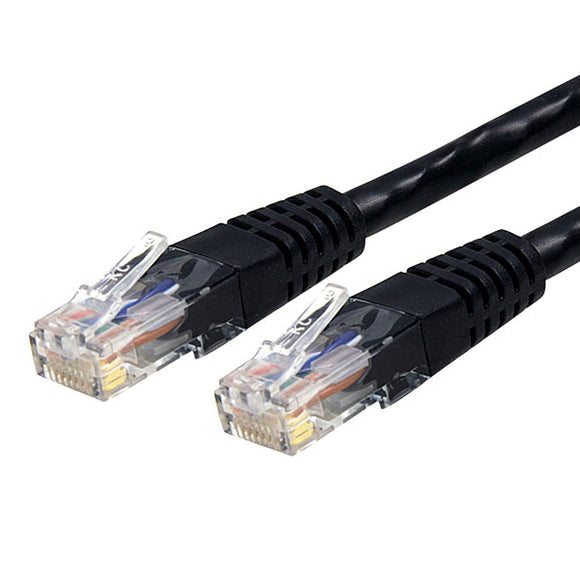 Cat6 Ethernet Cable - 10 ft - Black - Patch Cable - Molded Cat6 Cable - Network Cable - Ethernet Cord - Cat 6 Cable - 10ft