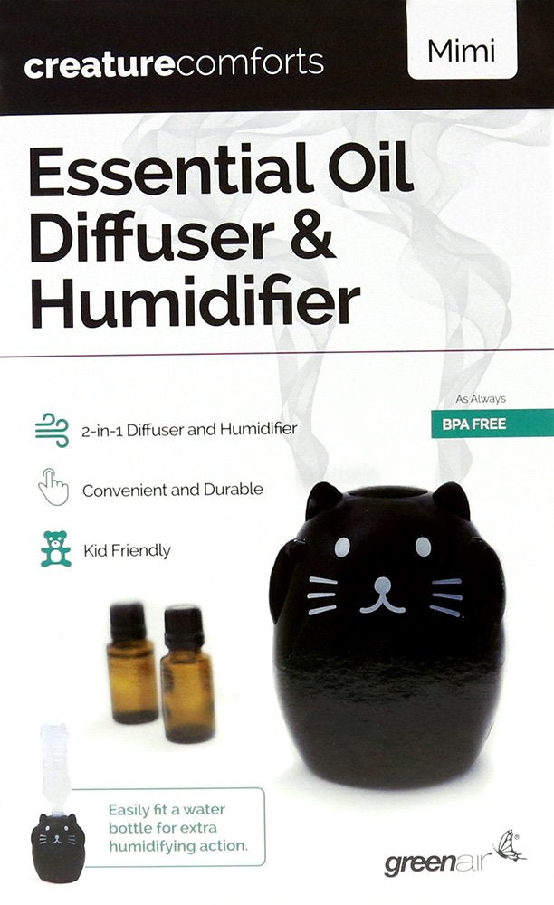 Greenair Mimi The Cat Essential Oil Diffuser for Aromatherapy, 1.1 Pound