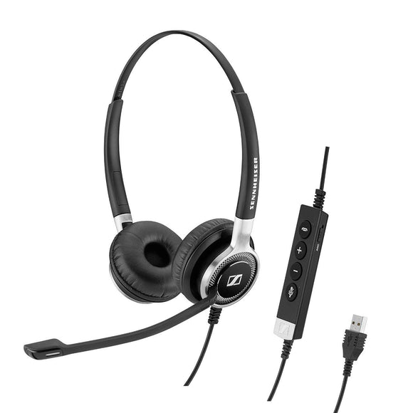 SENNHEISER SC 660 ANC USB (508311) - Double-Sided (Binaural) Business Headset | for Skype for Business | with HD Sound, Active Noise Cancellation Microphone, USB Connector (Black)