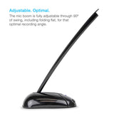 Cyber Acoustics USB Plug & Play Desktop Unidirectional Noise Cancelling Computer Microphone/Mic, for PC and Mac Laptops, Compatible with Windows/Mac, Ideal for Voice Recordings, Skype (CVL-1084)