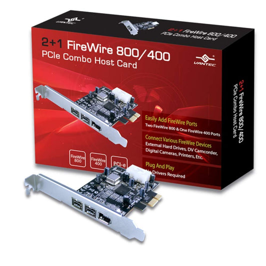 VANTEC 2+1 FIREWIRE 800/400 PCIE Combo H
