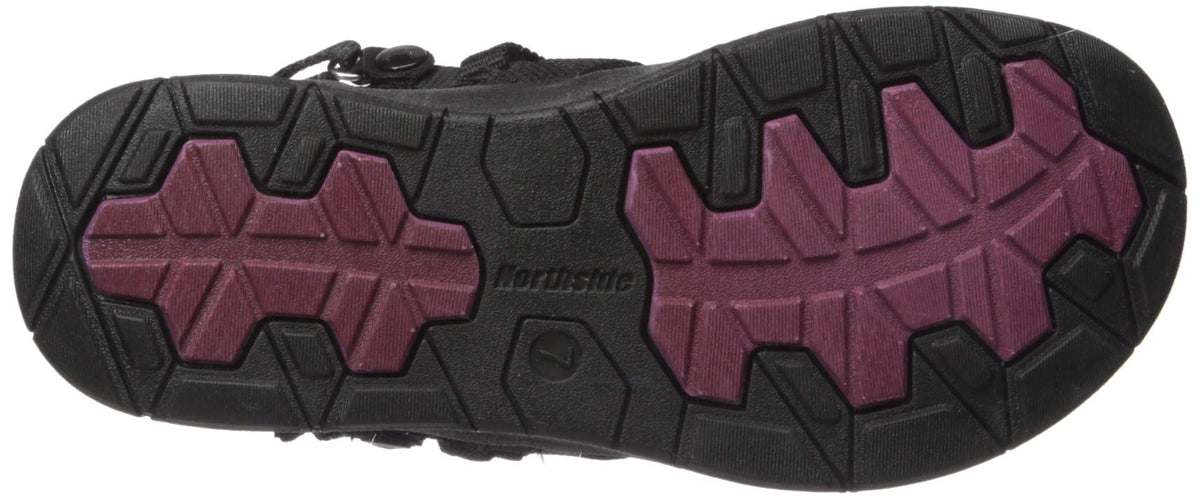 Northside Women's Sumatra Sandal, Black/Berry, 10 M US