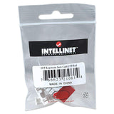 CAT.6 RJ45 110-Type Keystone Jack, Red, Intellinet 210614