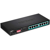 TRENDnet 8-Port Gigabit Long Range Poe+ Switch, TPE-LG80, 65W Poe Budget, Ethernet/Network Switch, Long-Range Poe+ Extends Range Up to 200M (656 ft.), 16 Gbps Switching Capacity, Lifetime Protection