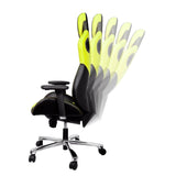 EBLUE Mazer Gaming Executive Racing Chair PU Leather - Ergonomic Swivel Computer, Office or Gaming Chair - Multiple Adjusting Systems - Racing Chair Style Green and Black