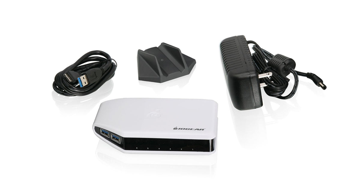 IOGEAR 6-Port Super-Speed USB 3.0 Hub with 25W Power Supply, GUH326