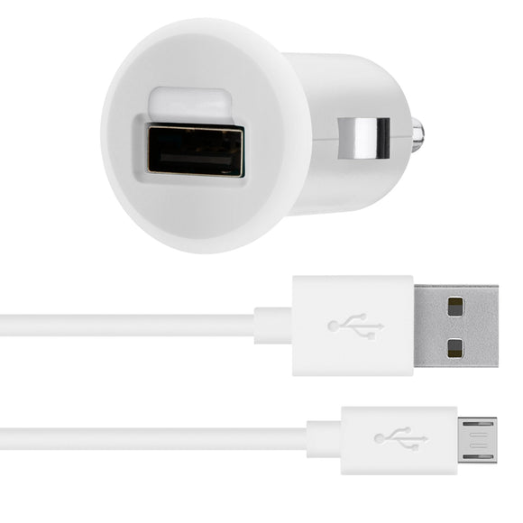 Belkin F8M700bt04-WHT MIXIT Car Charger with 4-Foot Micro USB Charging Cable (2.1 Amp), Retail Packaging, White