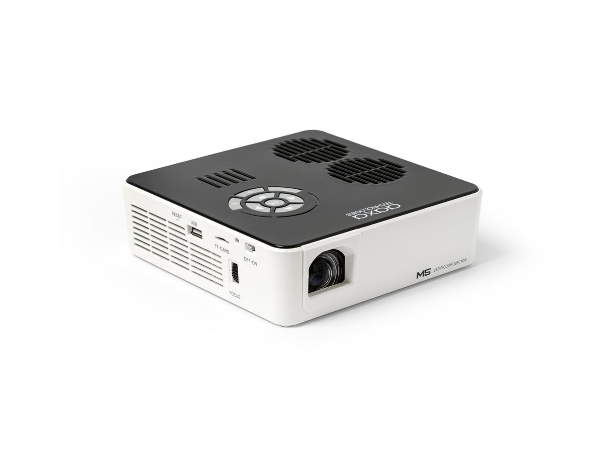 AAXA M5 Mini Portable Business Projector with Built-in Rechargeable Battery, 900 Lumens High Brightness, Native WXGA HD Resolution