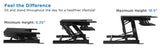 Mount-It! Standing Desk Converter | Height Adjustable Stand Up Desk with Gas Spring Riser | Wide 36 Inch Sit Stand Workstation Fits Dual Monitors | Black (MI-7926)