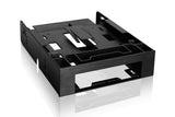ICY DOCK Dual 2.5 SSD 1 x 3.5 HDD Device Bay to 5.25 Drive Bay Converter/Mounting/Kit/Adapter - Flex-FIT Trio MB343SP