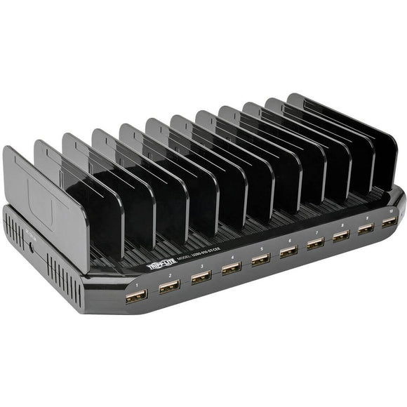10-Port USB Charging Station with Adjustable Storage, 12V 8A (96W) USB Charger O