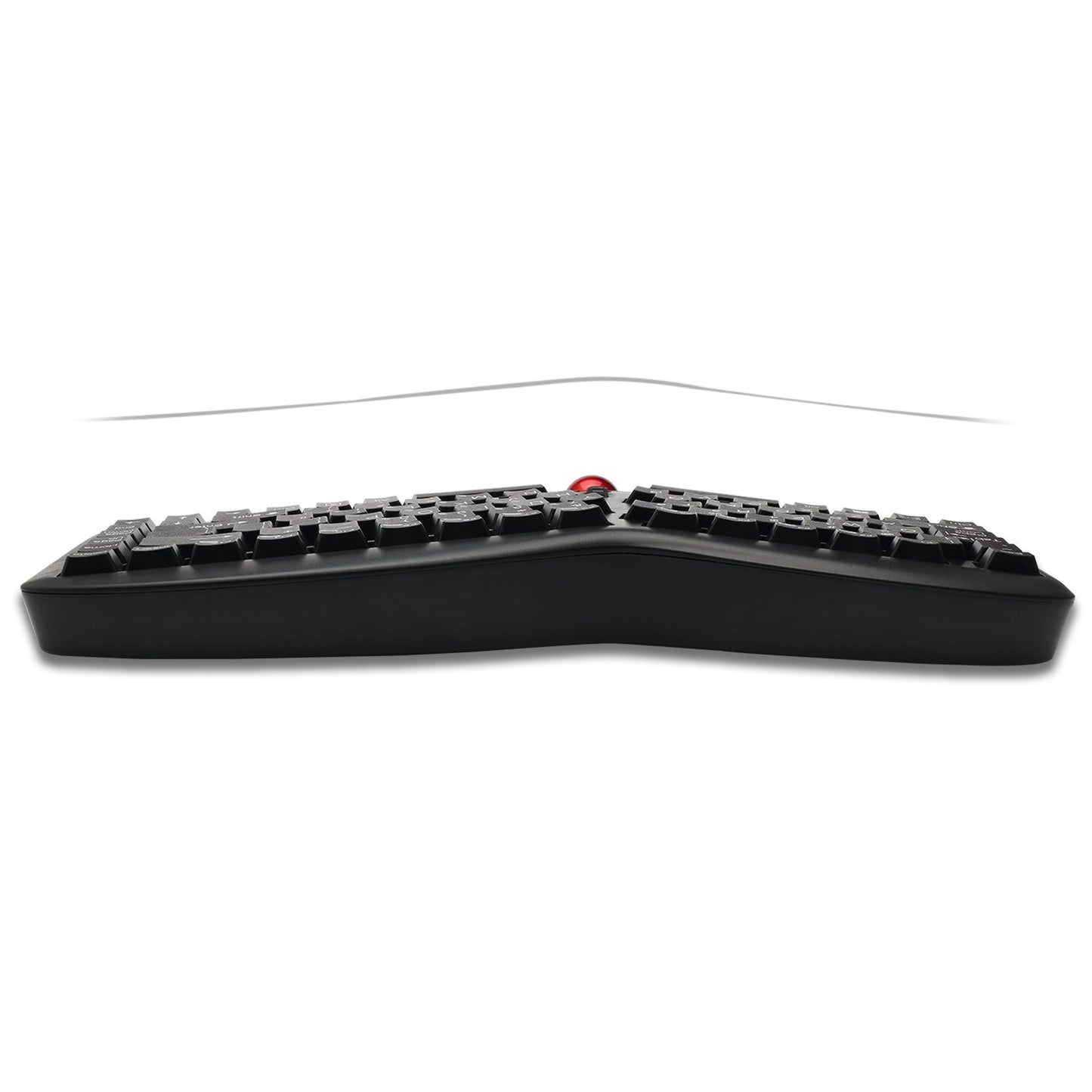 Adesso WKB-3150UB - Wireless Ergonomic Keyboard with Built-in Removable Trackball and Scroll Wheel, Split Key, Long Battery Life, Small and Portable -Compatible for Laptop/Desktop/PC/Windows XP/7/8/10