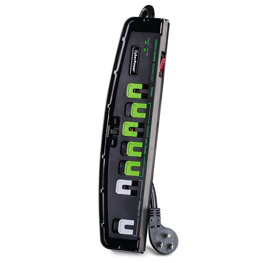 CyberPower P705G Energy-Saving Surge Protector Power Strip, 2100J/125V, 7 Outlets, 5ft Power Cord