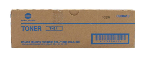 Konica Minolta TN211 8938413 Bizhub 200 222 250 282 Toner Cartridge (Black) in Retail Packaging