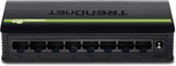 TRENDnet 8-Port Unmanaged 10/100 Mbps GREENnet Ethernet Desktop Plastic Housing Switch,TE100-S8