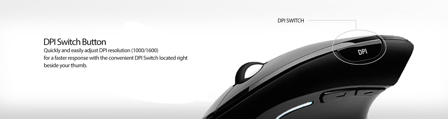 Adesso Vertical Ergonomic Illuminated Optical 6-Button USB Mouse - Right Hand Orientation (iMouseE1)