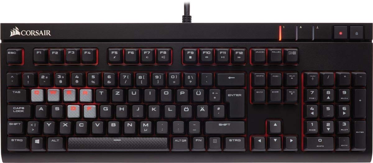 Open Box CORSAIR STRAFE RGB MK.2 Mechanical Gaming Keyboard - USB Passthrough - Linear and Quiet