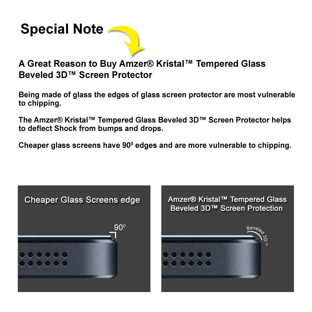 Amzer Kristal Tempered Glass Screen Protector Scratch Guard Shield with Cleaning Cloth for Samsung Galaxy S5 - Retail Packaging