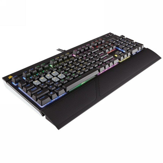 Open Box Corsair STRAFE RGB Mechanical Gaming Keyboard, Ultra-Quiet, Backlit Multicolor LED, Cherry MX SILENT(CH-9000121-NA)