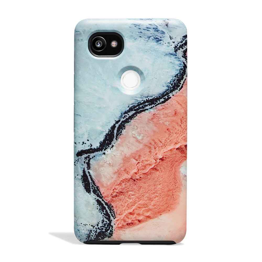 GOOGLE GA00182 Case for Pixel 2 XL, Light Blue, Orange