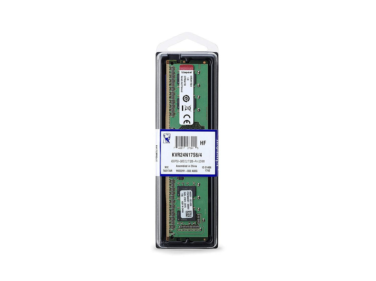 Kingston 4GB 2400MHz DDR4 Non-ECC PC Memory ValueRam 4GB 2400MHz DIMM KVR24N17S6/4