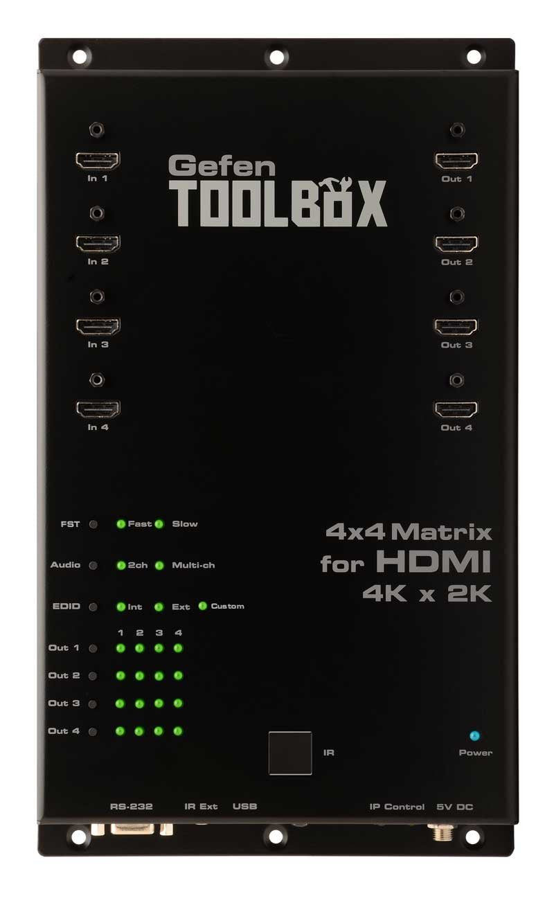 Gefen CI GTB-HD4K2K-444-BLK 4x4 Matrix for HDMI 4Kx2K