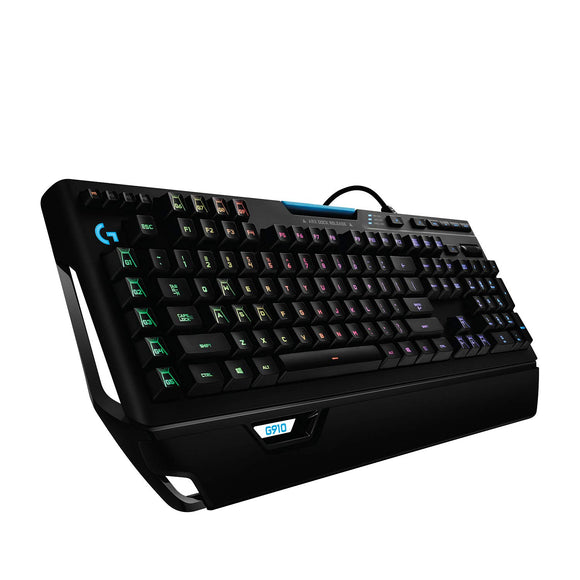 Refurbished Logitech G910 Orion Spark RGB Mechanical Gaming Keyboard - 9 Programmable Buttons, Dedicated Media Controls