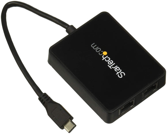 StarTech.com USB-C to Dual Gigabit Ethernet Adapter with USB 3.0 (Type-A) Port - USB Type-C Gigabit Network Adapter (US1GC301AU2R)