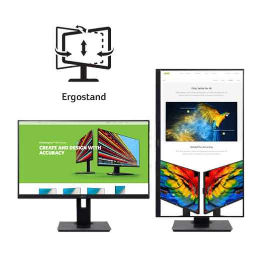 Acer B247W bmiprzx 24" Full HD (1920 x 1200) IPS Monitor - 4ms Response Time | 16:10 Aspect Ratio (Display, HDMI & VGA Ports)