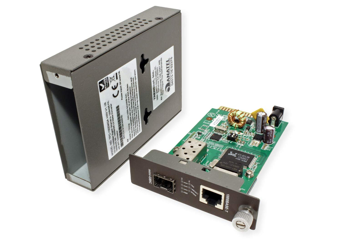 TRENDnet 100/1000Base-T to SFP Fiber Media Converter, Fiber to Ethernet Converter, RJ-45,Multi(SX) or Single-Mode(LX) 100Base-FX/1000Base-SX/LX Mini-GBIC Slot, Lifetime Protection, TFC-1000MGA