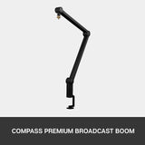 Open Box Blue Yeticaster Professional Broadcast Bundle with Yeti USB Microphone, Radius III Shockmount and Compass Boom Arm
