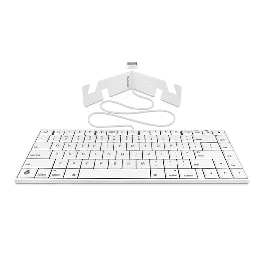 open box Macally 30 Pin Wired Keyboard for iPad 3/2/1, iPhone 4s/4/3G/3, and iPod Touch (iKey30)