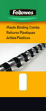 Fellowes 52325 Plastic Comb Binding Spines, 3/8 Inch Diameter, Black, 55 Sheets, 100 Pack