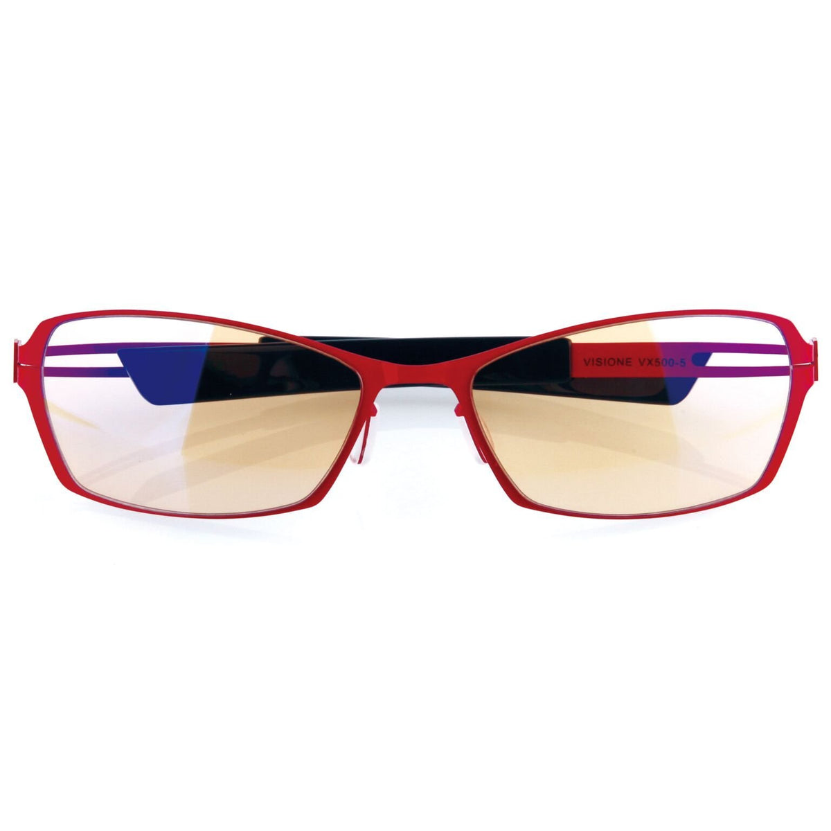 AROZZI Visione VX-500 Computer gaming glasses-Anti-glare, UV and Blue light protection, Eye strain relief, Comfortable gaming, Red