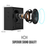 Divoom TIMEBOXBLACK Timebox Mini Portable Sleep-Aid Smart Alarm Clock with APP Programmable Pixel LED Bluetooth Speaker