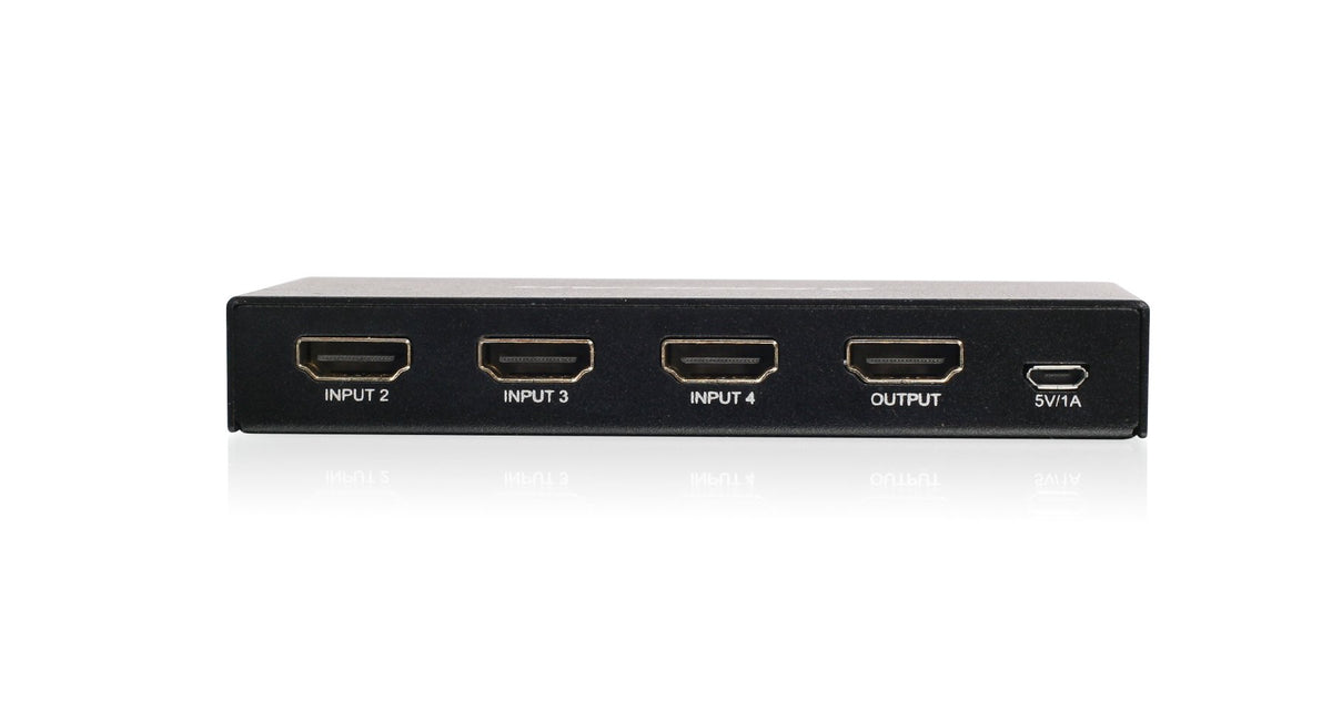 IOGEAR 4K 4-Port HDMI Switch with Remote, GHDSW4K4