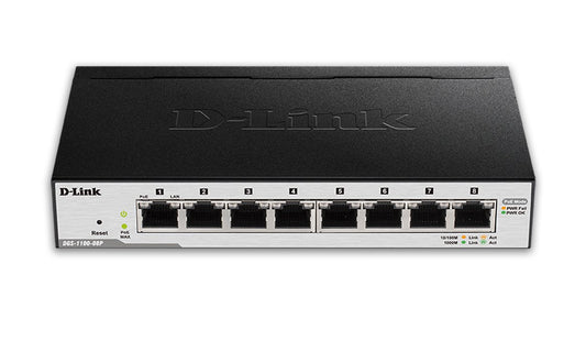 D-Link 8-Port EasySmart Gigabit Ethernet PoE Switch (DGS-1100-08P)