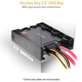 ICY DOCK Dual Tool-Less Dual 2.5 to 3.5 HDD Drive Bay SSD Mounting Bracket Kit Adapter - EZ-Fit Lite MB290SP-B