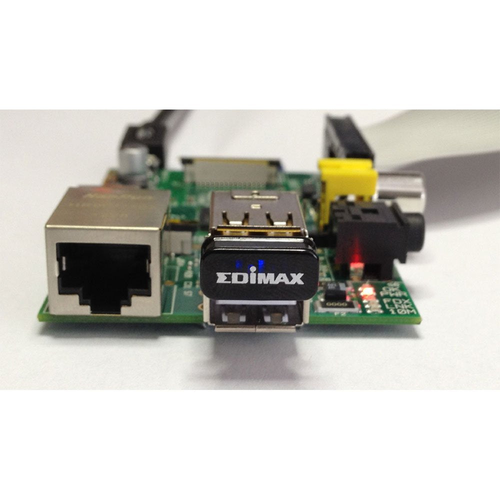 Edimax EW-7811Un 150Mbps 11n Wi-Fi USB Adapter, Nano Size Lets You Plug it and Forget it, Ideal for Raspberry Pi / Pi2, Supports Windows, Mac OS, Linux (Black/Gold)