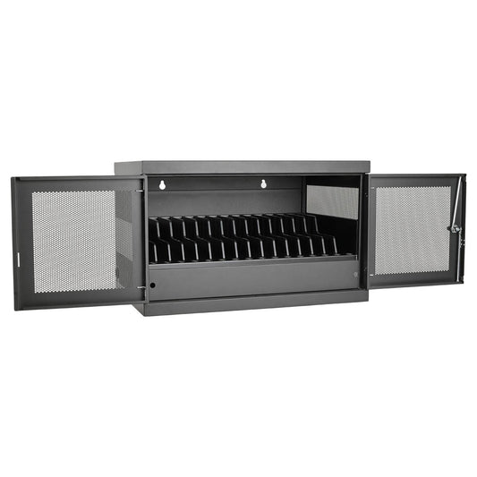 Tripp Lite 16-Port AC Charging Storage Station Cabinet for Chromebooks, Laptops and Tablets, 17-Inch Depth, Wall Mount and Cart Options (CSC16AC)