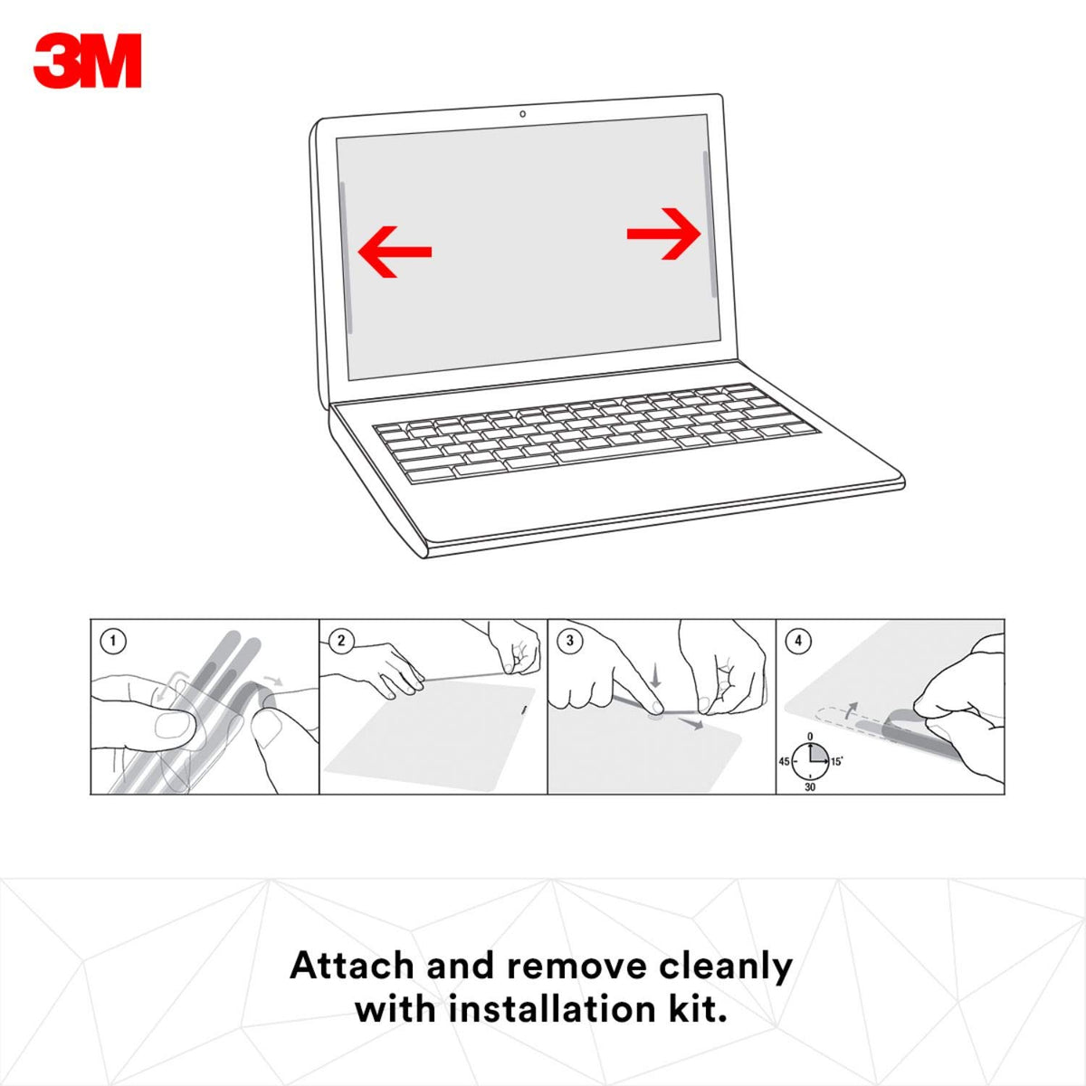 3M Anti-Glare Filter for Laptops with  12.5 inch Monitors - Widescreen 16:9 - AG125W9B