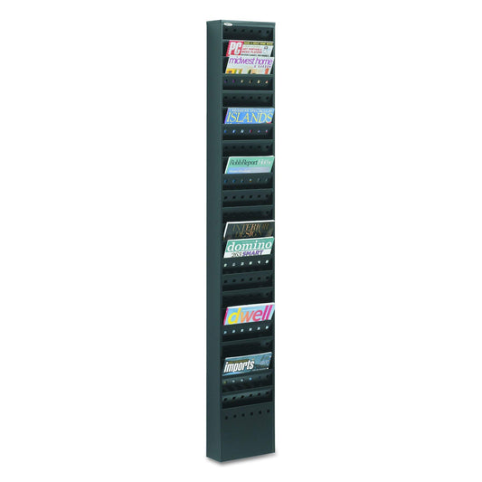 Safco Products 23-Pocket Steel Magazine Rack, Black (4322BL)
