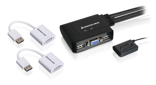 IOGEAR GCS22DPKIT Iogear 2-Port VGA and DisplayPort KVM Switch Kit,