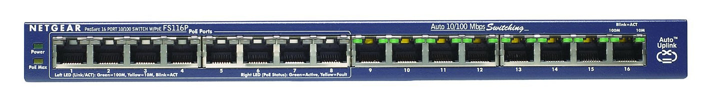 16 Port 10/100 Switch w/8 POE