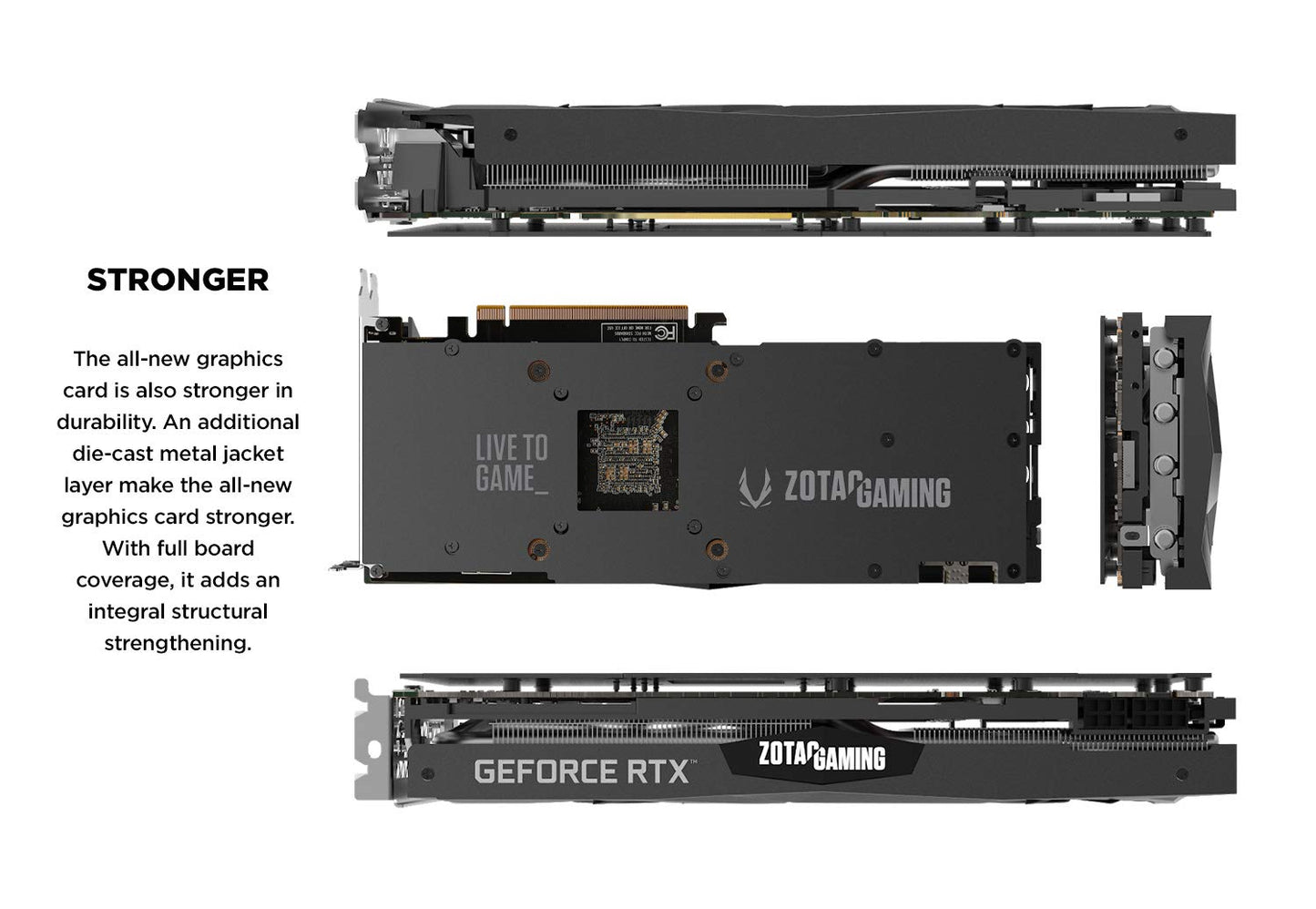 ZOTAC Gaming GeForce RTX 2070 AMP 8GB GDDR6 256-bit Spectra RGB LED Metal Backplate Graphics Card - ZT-T20700D-10P