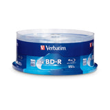 Verbatim BD-R 25GB 16X Blu-ray Recordable Media Disc - 25 Pack Spindle