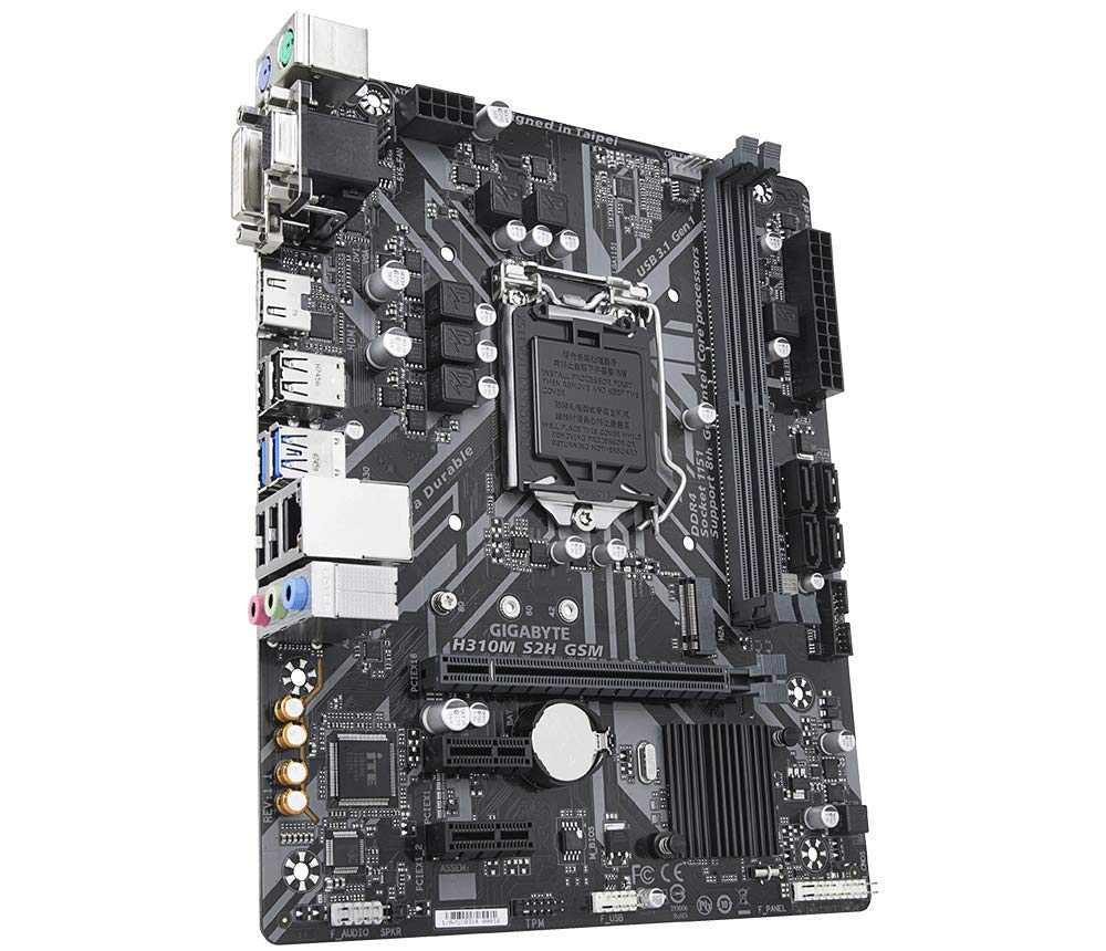 Gigabyte LGA1151/ Intel/ H310/ Micro ATX/ DDR4/ HDMI 1.4/ M.2 Motherboard (H310M S2H GSM)